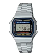 ساعة كاسيو الرقمية الكلاسيكية A168WA-1WDF فضية – Casio Vintage Digital Watch Stainless Steel EL Backlight