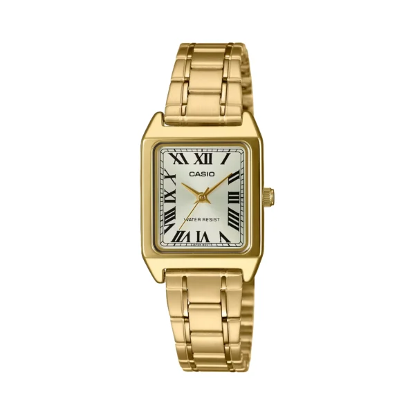 ساعة كاسيو النسائية الذهبية الكلاسيكية LTP-V007G-9BUDF – Casio Gold Rectangular Watch