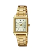 ساعة كاسيو النسائية الذهبية الكلاسيكية LTP-V007G-9EUDF – Casio Gold Rectangular Classic Watch