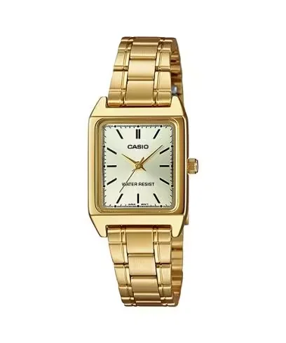 ساعة كاسيو النسائية الذهبية الكلاسيكية LTP-V007G-9EUDF – Casio Gold Rectangular Classic Watch