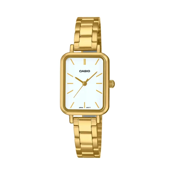 ساعة كاسيو النسائية الذهبية الكلاسيكية LTP-V009G-7EUDF – Casio Gold Elegant Rectangular Watch