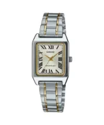 ساعة كاسيو النسائية الكلاسيكية LTP-V007SG-9BUDF – Casio Classic Two-Tone Rectangular Watch
