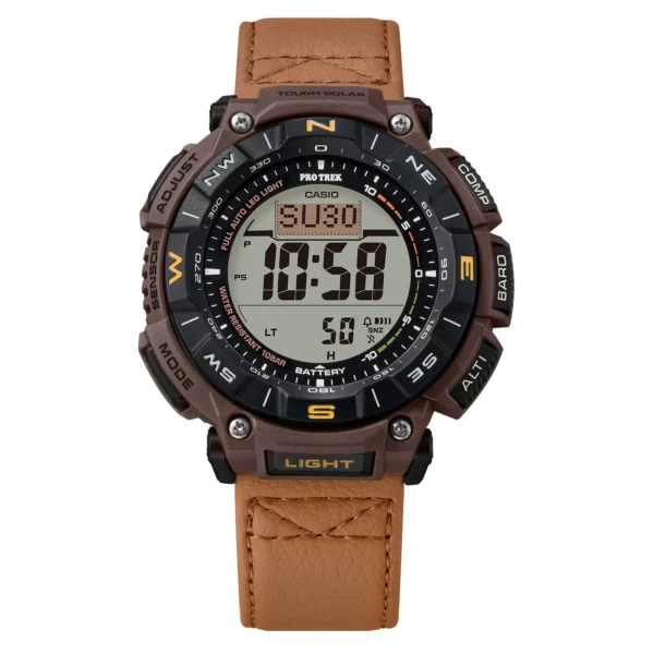 ساعة كاسيو برو تريك PRG-340L-5DR رجالية تعمل بالطاقة الشمسية – Casio Pro Trek Solar Outdoor Watch Altimeter Compass Barometer
