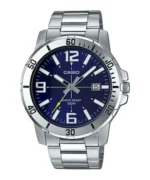 ساعة كاسيو رجالية MTP-VD01D-2BVUDF بقرص أزرق – Casio Analog Men’s Watch 45mm Blue Dial Stainless Steel
