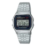 ساعة كاسيو كلاسيك الرقمية A159W-N1DF فضية – Casio Vintage Digital Watch Stainless Steel