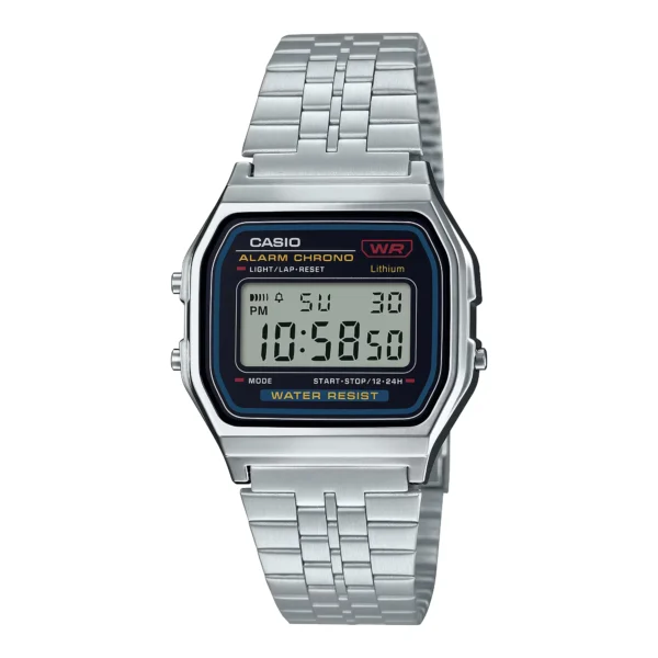 ساعة كاسيو كلاسيك الرقمية A159W-N1DF فضية – Casio Vintage Digital Watch Stainless Steel
