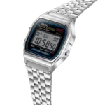 ساعة كاسيو كلاسيك الرقمية A159W-N1DF فضية – Casio Vintage Digital Watch Stainless Steel