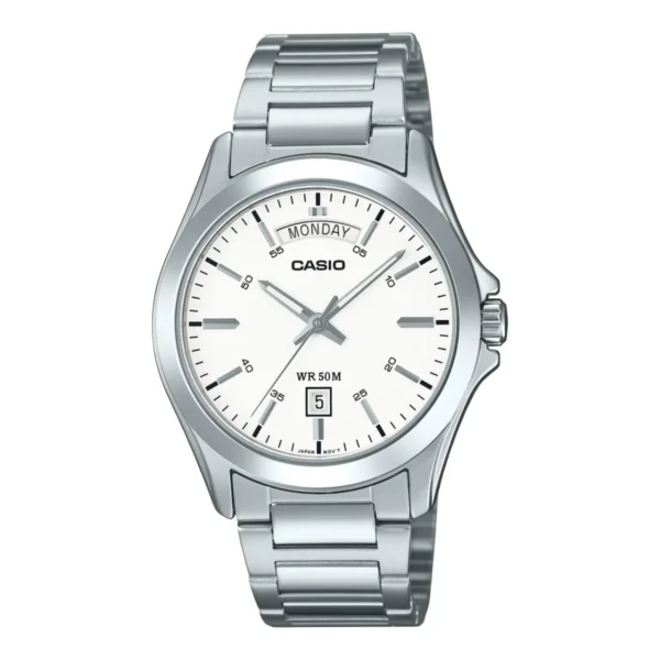 ساعة كاسيو كلاسيك MTP-1370D-7A3VDF رجالية – Casio Classic Analog Day-Date 39.8mm Stainless Steel Watch