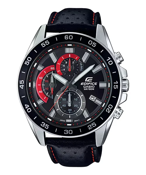 ساعة كاسيو EFV-550L-1AVUDF كرونوغراف أنالوج بسوار جلد أصلي | Casio EFV-550L-1AVUDF Analog Chronograph Leather Band Watch