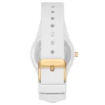 ساعة نسائية رياضية بيضاء USPA2101-04 – U.S. Polo Assn. Sport Quartz Watch 35mm White Dial & Silicone Strap