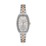 ساعة نسائية كلاسيكية برونزية مستطيلة USPA2114-02 – U.S. Polo Assn. Classic Quartz Women’s Watch 25x41mm Metallic Gray Dial & Rose Gold/Gray Steel Strap