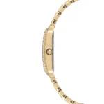 ساعة نسائية كلاسيكية مستطيلة ذهبية USPA2108-05 – U.S. Polo Assn. Classic Quartz Women’s Watch 22.5×33.5mm Metallic Gray Dial & Gold Steel Strap