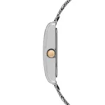 ساعة نسائية كلاسيكية مستطيلة رمادي/ذهبي USPA2105-05 – U.S. Polo Assn. Classic Quartz Women’s Watch 22x32mm Metallic Gray & Gold Mesh Strap