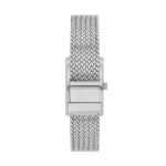 ساعة نسائية كلاسيكية مستطيلة USPA2105-01 – U.S. Polo Assn. Classic Quartz Watch 22x32mm Metallic Gray Dial & Mesh Strap