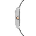 ساعة نسائية كلاسيكية مستطيلة USPA2105-02 – U.S. Polo Assn. Classic Quartz Watch 22x32mm Metallic Gray Dial & Mesh Strap