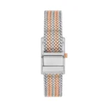 ساعة نسائية كلاسيكية مستطيلة USPA2105-02 – U.S. Polo Assn. Classic Quartz Watch 22x32mm Metallic Gray Dial & Mesh Strap
