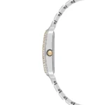 ساعة نسائية كلاسيكية مستطيلة USPA2108-03 – U.S. Polo Assn. Classic Quartz Women’s Watch 22.5×33.5mm Green Dial & Gold/Gray Steel Strap