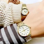 ساعة كاسيو LTP-V006G-9BUDF النسائية الذهبية الفاخرة مع عرض اليوم والتاريخ | Casio LTP-V006G-9BUDF Women Gold Tone Stainless Steel Day-Date Watch