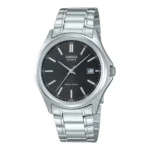 ساعة كاسيو MTP-1183A-1ADF الرجالية الكلاسيكية السوداء بسوار ستانلس ستيل | Casio MTP-1183A-1ADF Men Black Classic Stainless Steel Date Watch