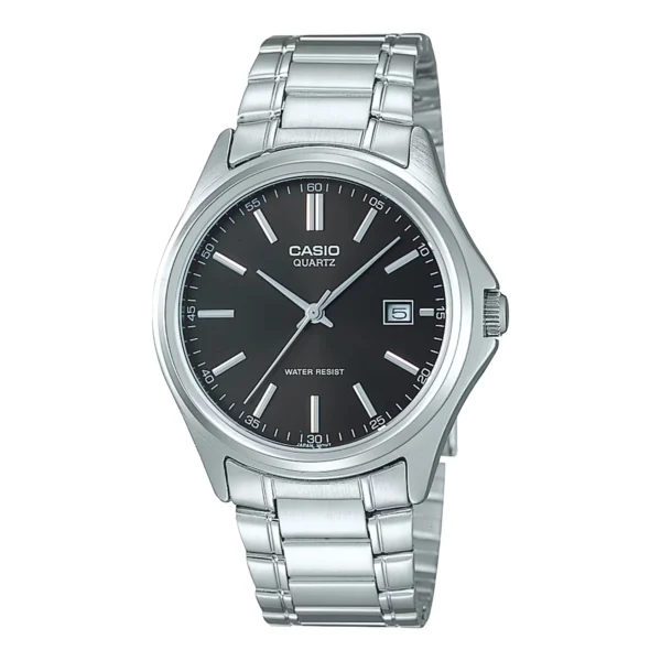 ساعة كاسيو MTP-1183A-1ADF الرجالية الكلاسيكية السوداء بسوار ستانلس ستيل | Casio MTP-1183A-1ADF Men Black Classic Stainless Steel Date Watch
