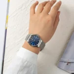ساعة كاسيو MTP-1183A-2ADF الرجالية الكلاسيكية بميناء أزرق وسوار ستانلس ستيل | Casio MTP-1183A-2ADF Men Blue Dial Classic Stainless Steel Date Watch