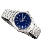 ساعة كاسيو MTP-1239D-2ADF الرجالية الكلاسيكية بميناء أزرق وعرض اليوم والتاريخ | Casio MTP-1239D-2ADF Men Blue Dial Day-Date Stainless Steel Watch