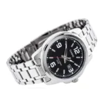 ساعة كاسيو MTP-1314D-1AVDF الرجالية الكلاسيكية السوداء الكبيرة بسوار ستانلس ستيل | Casio MTP-1314D-1AVDF Men Black Big Dial Stainless Steel Date Watch