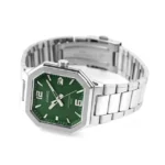 ساعة كاسيو MTP-B195D-3AVDF الرجالية باللون الأخضر | Casio MTP-B195D-3AVDF Green Dial Stainless Steel Watch
