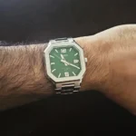 ساعة كاسيو MTP-B195D-3AVDF الرجالية باللون الأخضر | Casio MTP-B195D-3AVDF Green Dial Stainless Steel Watch