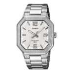 ساعة كاسيو MTP-B195D-7AVDF الرجالية بالميناء الفضي | Casio MTP-B195D-7AVDF Silver Dial Stainless Steel Watch