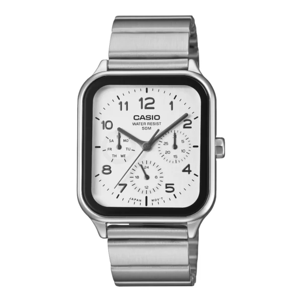ساعة كاسيو MTP-M306D-7AVDF الرجالية متعددة العدادات بالميناء الفضي | Casio MTP-M306D-7AVDF Silver Dial Stainless Steel Multi-Subdial Watch