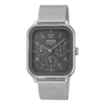 ساعة كاسيو MTP-M306M-8AVDF الرجالية بالميناء الرمادي وسوار شبكي | Casio MTP-M306M-8AVDF Gray Dial Stainless Steel Mesh Band Watch