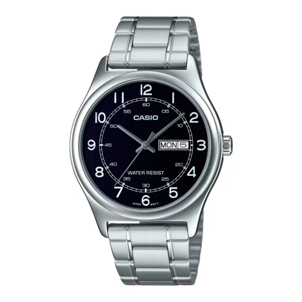 ساعة كاسيو MTP-V006D-1B2UDF الرجالية الكلاسيكية بعرض اليوم والتاريخ – Casio MTP-V006D-1B2UDF Men Day-Date Stainless Steel Watch