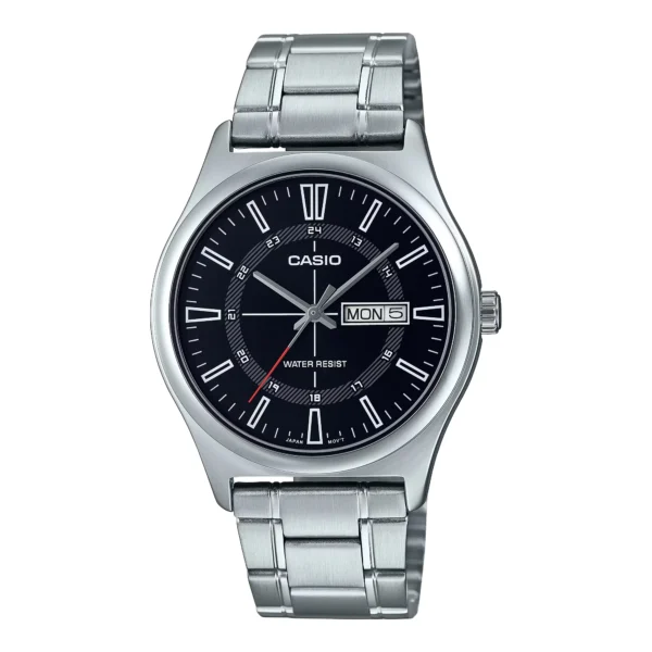 ساعة كاسيو MTP-V006D-1CUDF الرجالية الكلاسيكية بعرض اليوم والتاريخ – Casio MTP-V006D-1CUDF Men Day-Date Stainless Steel Watch