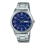 ساعة كاسيو MTP-V006D-2BUDF الرجالية الكلاسيكية بعرض اليوم والتاريخ – Casio MTP-V006D-2BUDF Men Day-Date Stainless Steel Watch