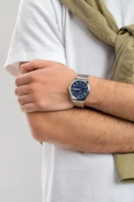 ساعة كاسيو MTP-V006D-2BUDF الرجالية الكلاسيكية بعرض اليوم والتاريخ – Casio MTP-V006D-2BUDF Men Day-Date Stainless Steel Watch