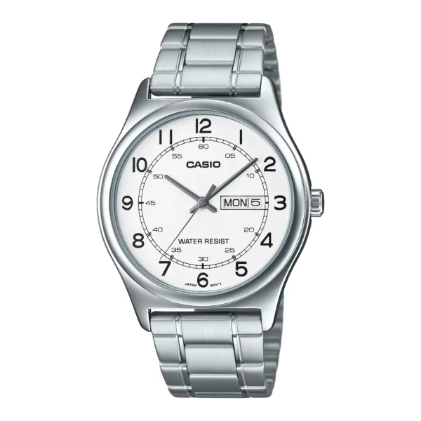 ساعة كاسيو MTP-V006D-7B2UDF الرجالية الكلاسيكية بعرض اليوم والتاريخ – Casio MTP-V006D-7B2UDF Men Day-Date Stainless Steel Watch