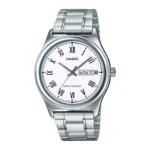 ساعة كاسيو MTP-V006D-7BUDF الرجالية الكلاسيكية بعرض اليوم والتاريخ – Casio MTP-V006D-7BUDF Men Day-Date Stainless Steel Watch
