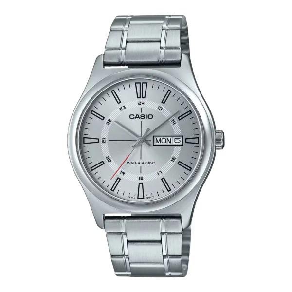 ساعة كاسيو MTP-V006D-7CUDF الرجالية الكلاسيكية بعرض اليوم والتاريخ – Casio MTP-V006D-7CUDF Men Day-Date Stainless Steel Watch