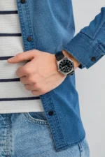 ساعة كاسيو MTP-V006L-1B2UDF الرجالية الكلاسيكية بسوار جلدي وعرض اليوم والتاريخ – Casio MTP-V006L-1B2UDF Men Leather Day-Date Watch