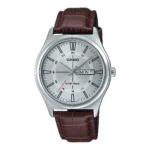 ساعة كاسيو MTP-V006L-7CUDF الرجالية الكلاسيكية بسوار جلدي وعرض اليوم والتاريخ – Casio MTP-V006L-7CUDF Men Leather Day-Date Watch