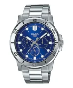 ساعة كاسيو MTP-VD300D-2EUDF الرجالية الكلاسيكية الزرقاء متعددة العدادات ستانلس ستيل – Casio MTP-VD300D-2EUDF Men Blue Dial Stainless Steel Multi-Dial Watch
