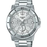 ساعة كاسيو MTP-VD300D-7EUDF الرجالية الكلاسيكية البيضاء متعددة العدادات ستانلس ستيل – Casio MTP-VD300D-7EUDF Men White Dial Stainless Steel Multi-Dial Watch