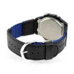 ساعة كاسيو W-220HF-2AVDF الرقمية الرياضية باللون الأزرق مع سوار قماشي/جلدي | Casio W-220HF-2AVDF Digital Sport Watch Blue Resin Case Cloth/Leather Band