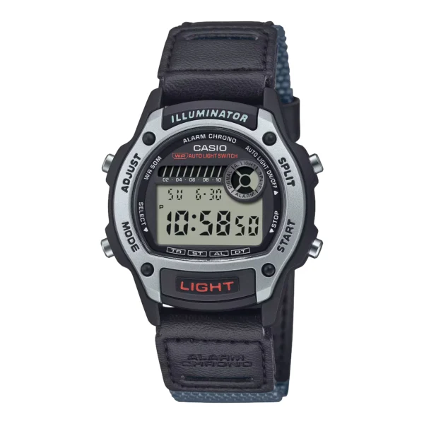 ساعة كاسيو W-220HF-8AVDF الرقمية الرياضية باللون الرمادي الفضي | Casio W-220HF-8AVDF Digital Sport Watch Grey Silver Resin Case Cloth/Leather Band