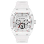 ساعة يو إس بولو أسن USPA1127-02 رجالية سيليكون أبيض – US Polo Assn. USPA1127-02 Men’s White Silicone Sport Watch