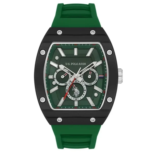 ساعة يو إس بولو أسن USPA1127-03 رجالية سيليكون أخضر – US Polo Assn. USPA1127-03 Men’s Green Silicone Sport Watch