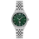ساعة يو إس بولو أسن USPA2085-04 نسائية كلاسيكية خضراء ستانلس ستيل – US Polo Assn. USPA2085-04 Women’s Green Dial Classic Watch