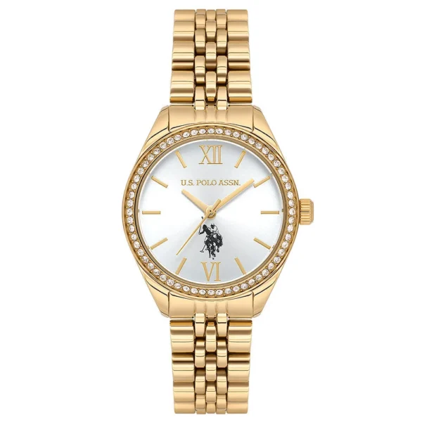 ساعة يو إس بولو أسن USPA2085-05 نسائية كلاسيكية ذهبية ستانلس ستيل – US Polo Assn. USPA2085-05 Women’s Gold Tone Classic Watch