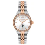 ساعة يو إس بولو أسن USPA2085-06 نسائية كلاسيكية روز غولد/رمادي ستانلس ستيل – US Polo Assn. USPA2085-06 Women’s Rose Gold Grey Classic Watch